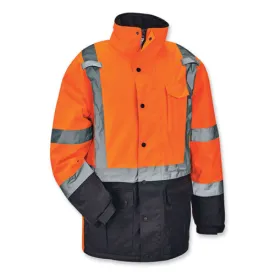 Glowear 8384 Class 3 Hi-vis Quilted Thermal Parka, Medium, Orange, Ships In 1-3 Business Days