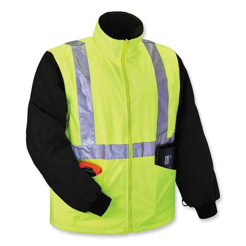 Glowear 8385 Class 3 Hi-vis 4-in-1 Jacket, Large, Lime, Ships In 1-3 Business Days