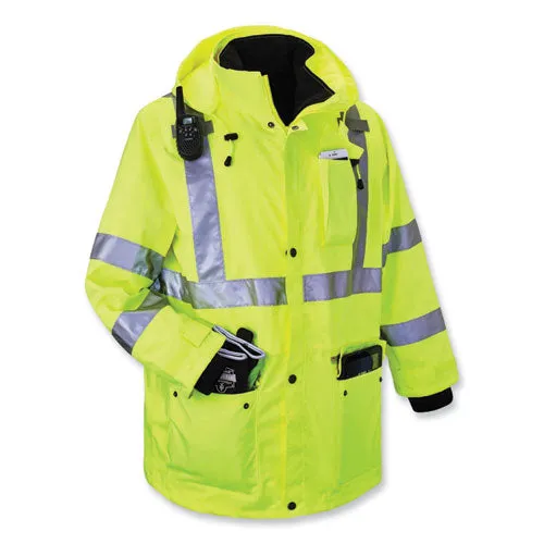 Glowear 8385 Class 3 Hi-vis 4-in-1 Jacket, Large, Lime, Ships In 1-3 Business Days