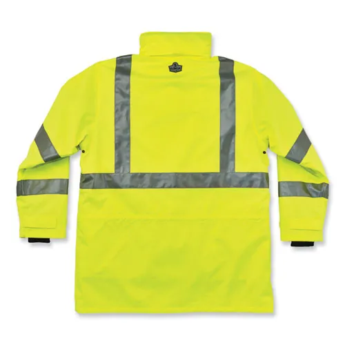 Glowear 8385 Class 3 Hi-vis 4-in-1 Jacket, Large, Lime, Ships In 1-3 Business Days