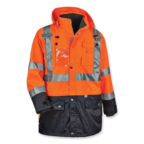 Glowear 8388 Class 3/2 Hi-vis Thermal Jacket Kit, 4x-large, Orange, Ships In 1-3 Business Days