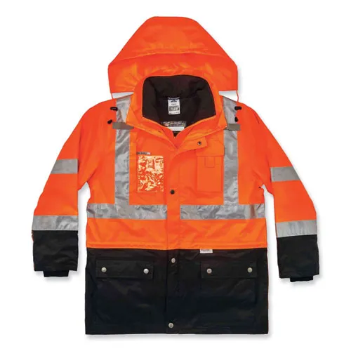 Glowear 8388 Class 3/2 Hi-vis Thermal Jacket Kit, 4x-large, Orange, Ships In 1-3 Business Days