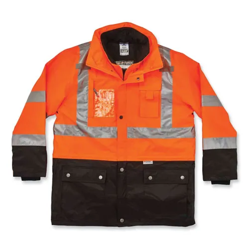 Glowear 8388 Class 3/2 Hi-vis Thermal Jacket Kit, 4x-large, Orange, Ships In 1-3 Business Days