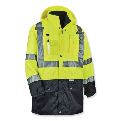 Glowear 8388 Class 3/2 Hi-vis Thermal Jacket Kit, Medium, Lime, Ships In 1-3 Business Days