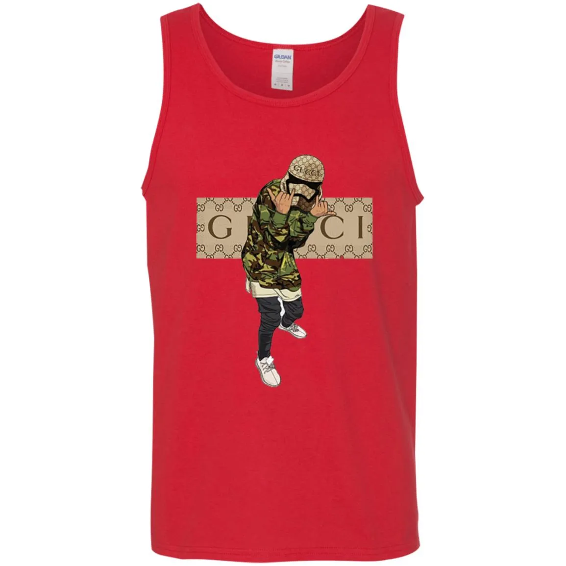 Gucci Gang Hiphop T-shirt Men Cotton Tank