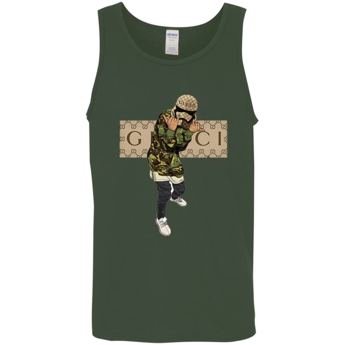 Gucci Gang Hiphop T-shirt Men Cotton Tank