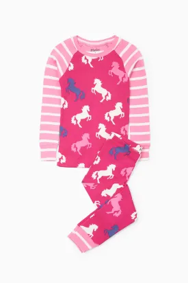 Hatley Playful Horses Girls Pajama Set