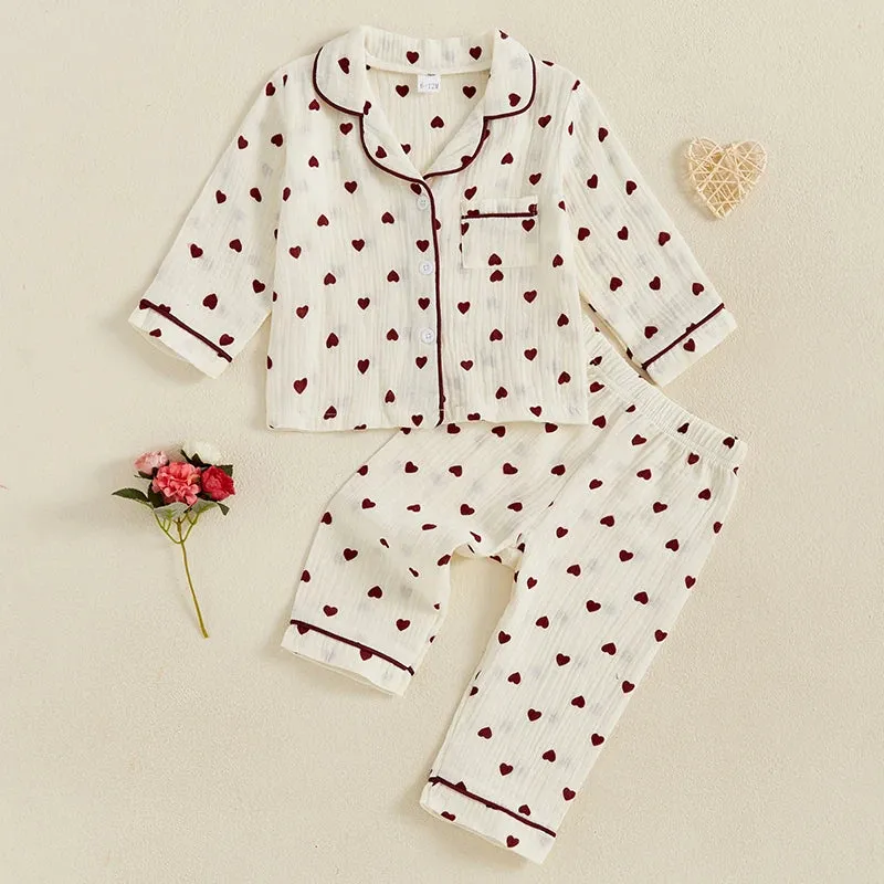 HEARTS Muslin Pyjamas