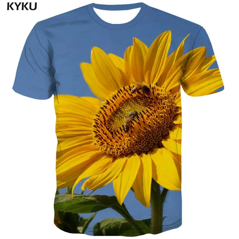 insect t shirt Casual shirt 3D plant Casual beautiful art costume man