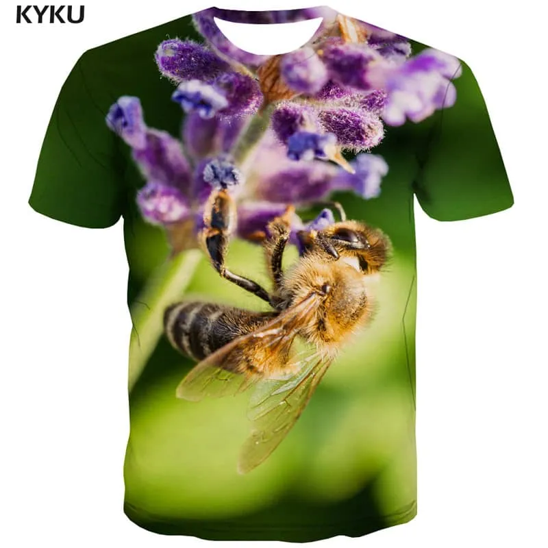 insect t shirt Novelty 3D shirt plant art costume beautiful Casual men