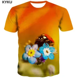 insect t shirt Print clothes plant beautiful art costume Cool man