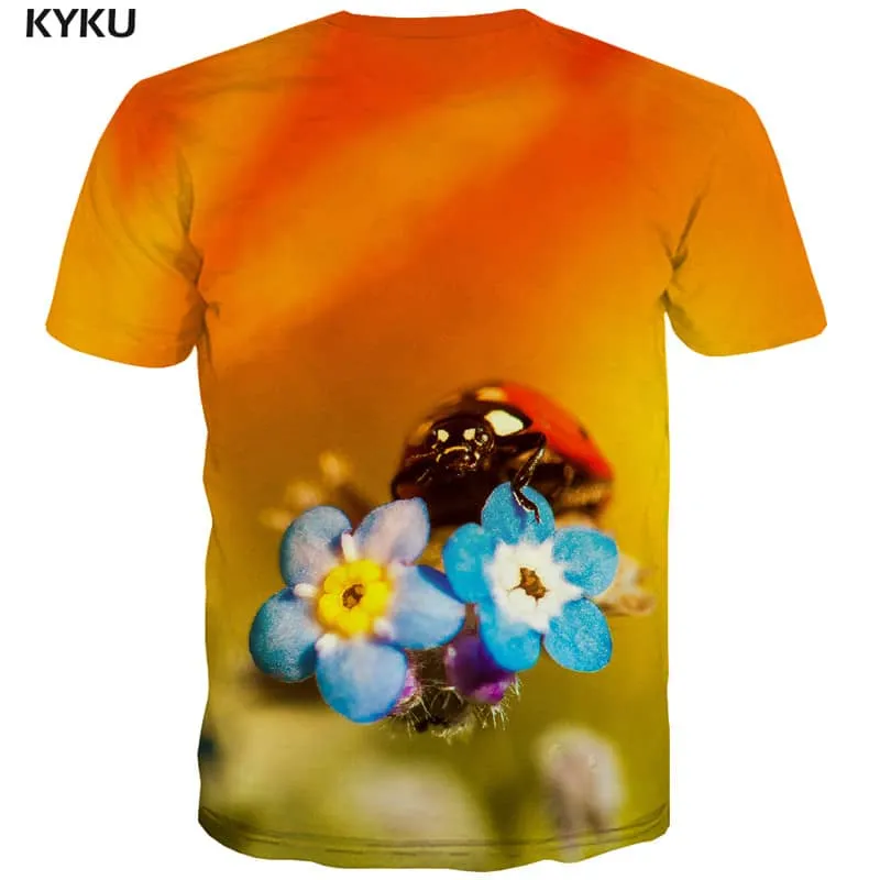 insect t shirt Print clothes plant beautiful art costume Cool man