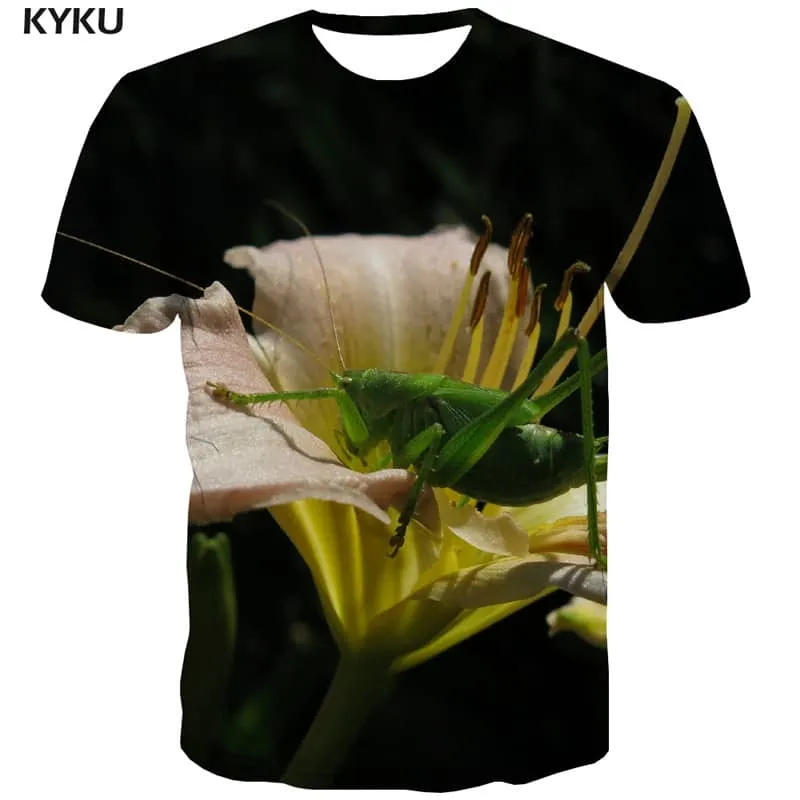 insect tshirt plant t shirt 3D man beautiful Cool art costume