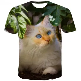 kitten t shirt cat clothing art costume men Cool pet