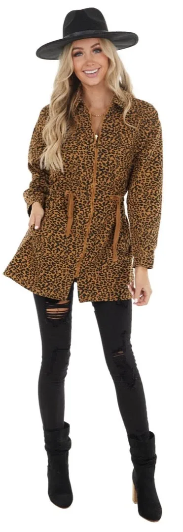 Leopard drawstring jacket | Jodifl