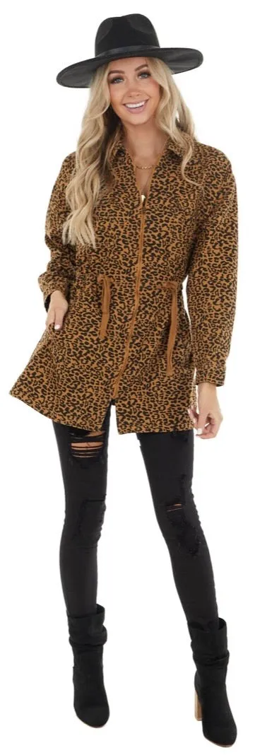 Leopard drawstring jacket | Jodifl