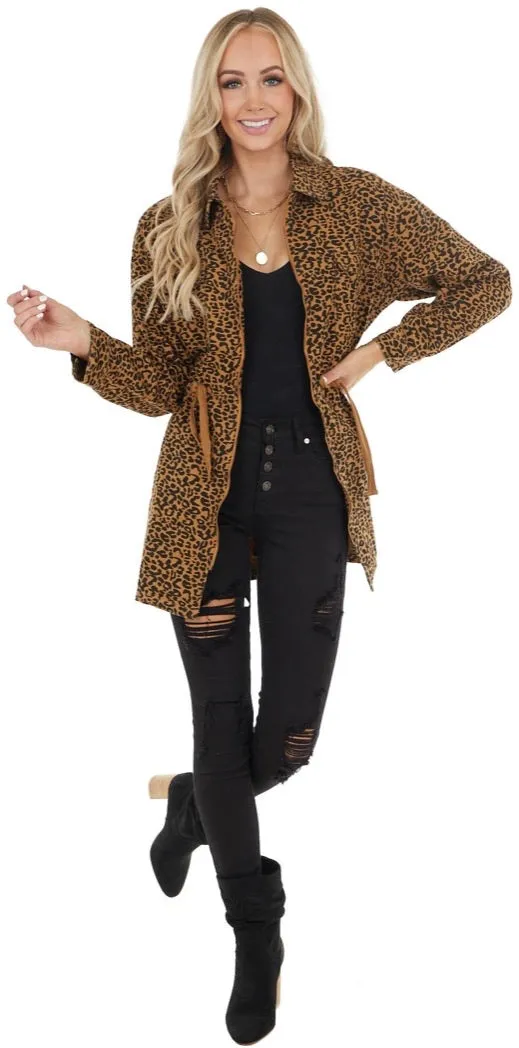 Leopard drawstring jacket | Jodifl