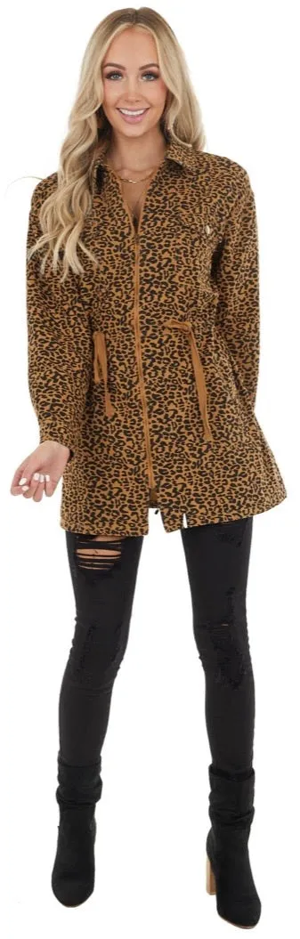 Leopard drawstring jacket | Jodifl