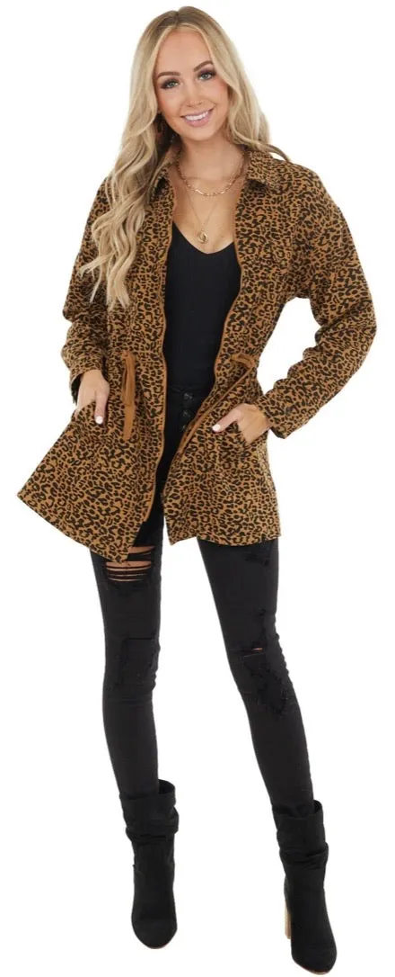 Leopard drawstring jacket | Jodifl