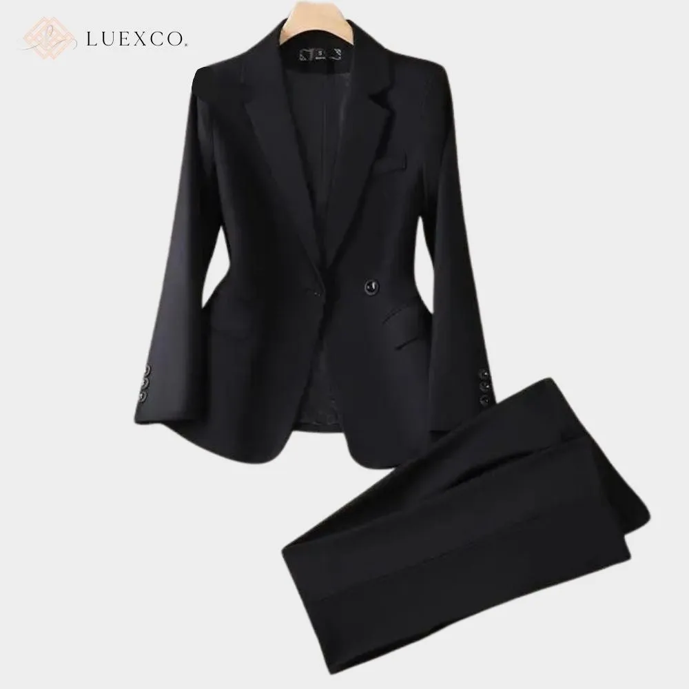 Luexco Women's Professional Suit Pants and Blazer Formal Set