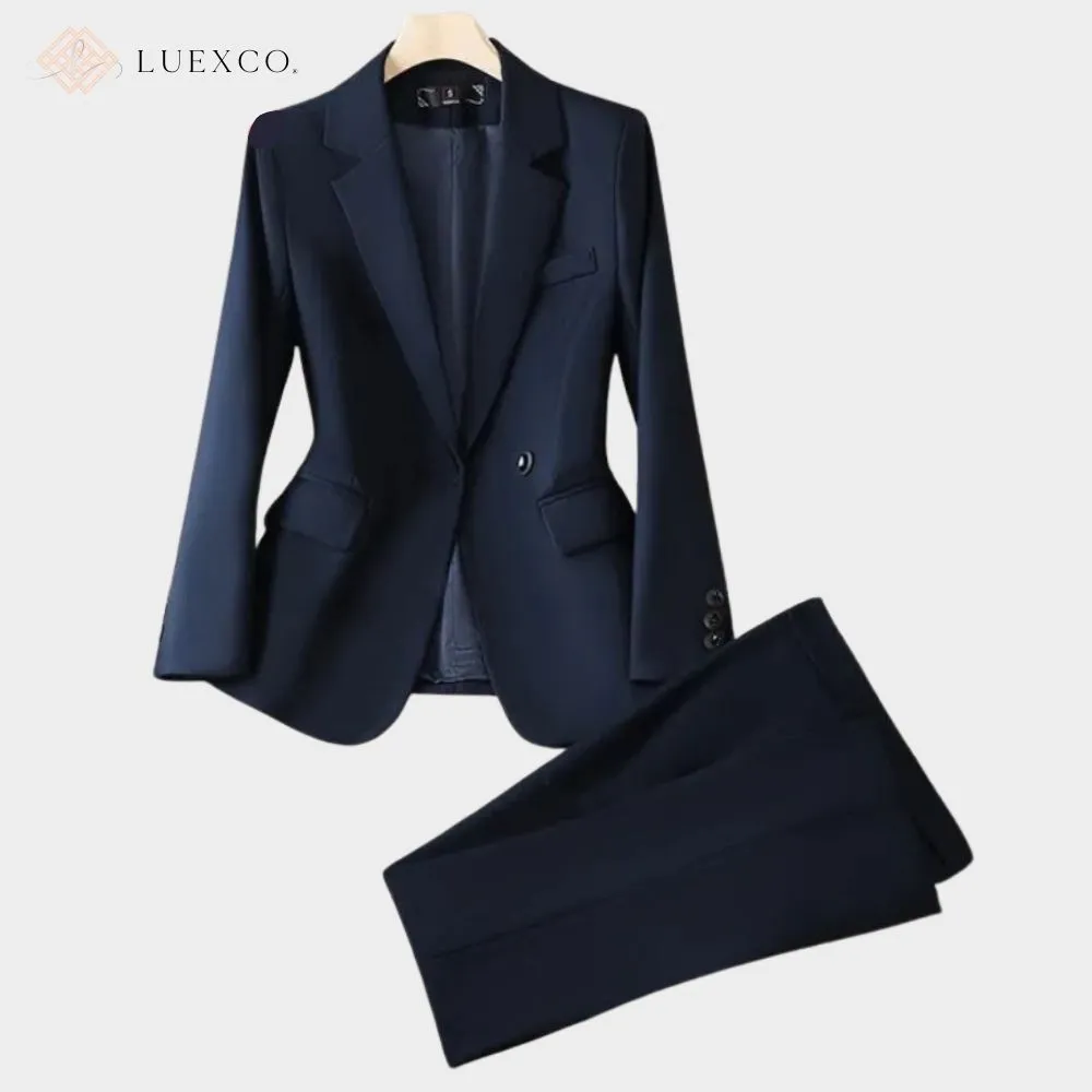 Luexco Women's Professional Suit Pants and Blazer Formal Set