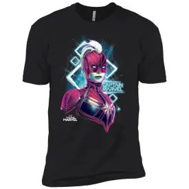 Marvel Captain Marvel Space Glow Neon Men Short Sleeve T-Shirt