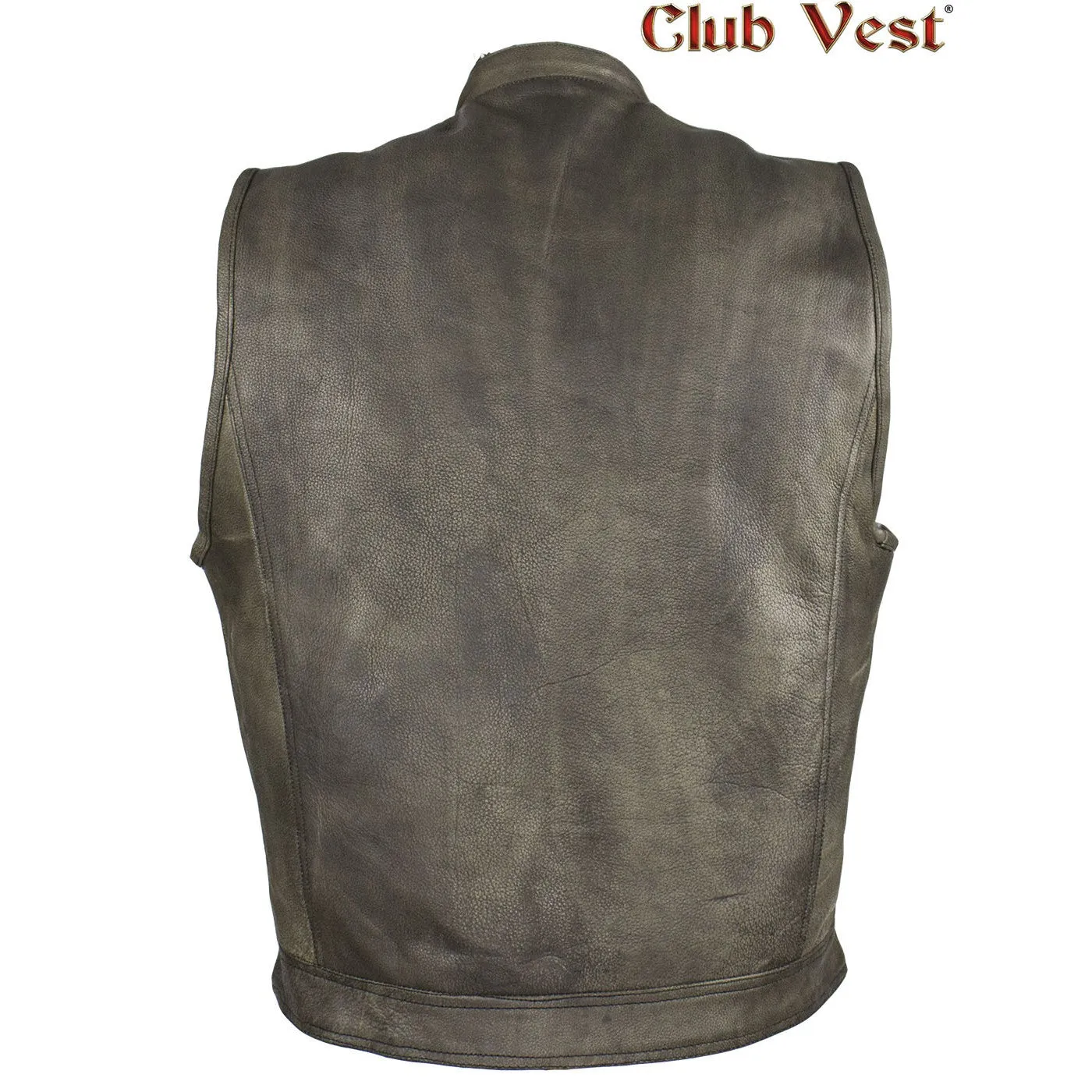 Men's Brown Leather Concealed Carry Vest by Club Vest®