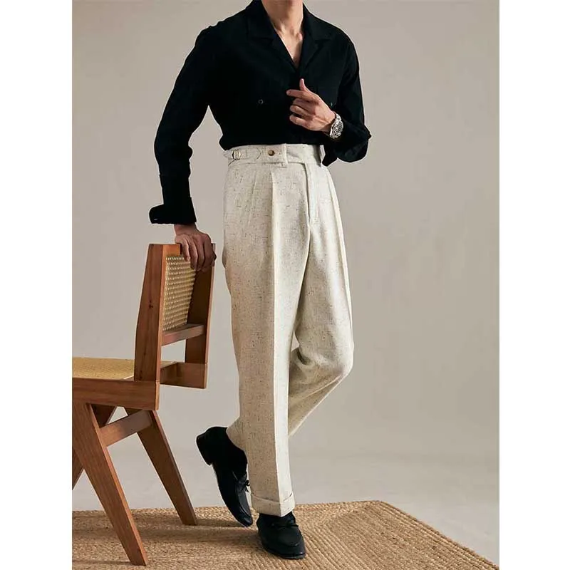 Men's Business Straight Loose Suit Trousers