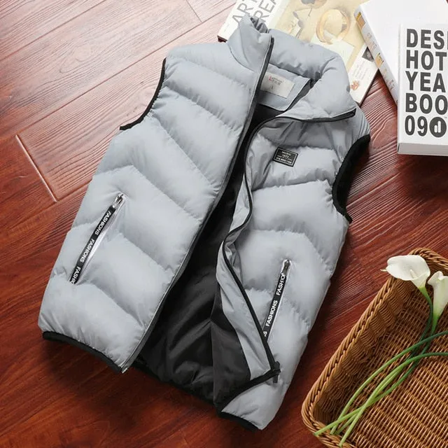 Mens Jacket Sleeveless Vest Spring Thermal Soft Vests Coats