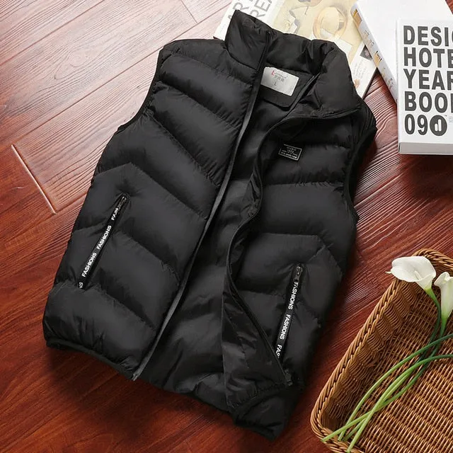 Mens Jacket Sleeveless Vest Spring Thermal Soft Vests Coats