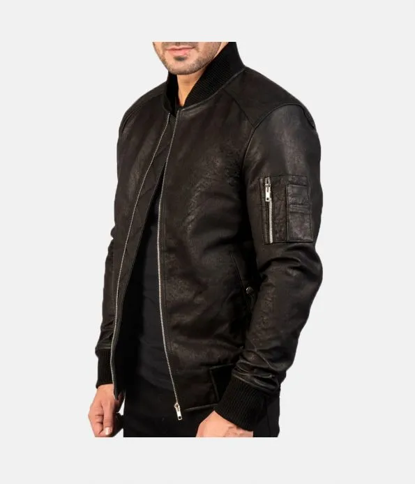 Men's Ma-1 Leather Jacket