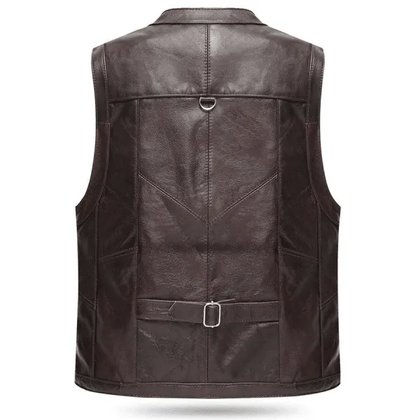 MEN'S PERMITIVE COWHIDE RETRO COUNTRY STYLE VEST