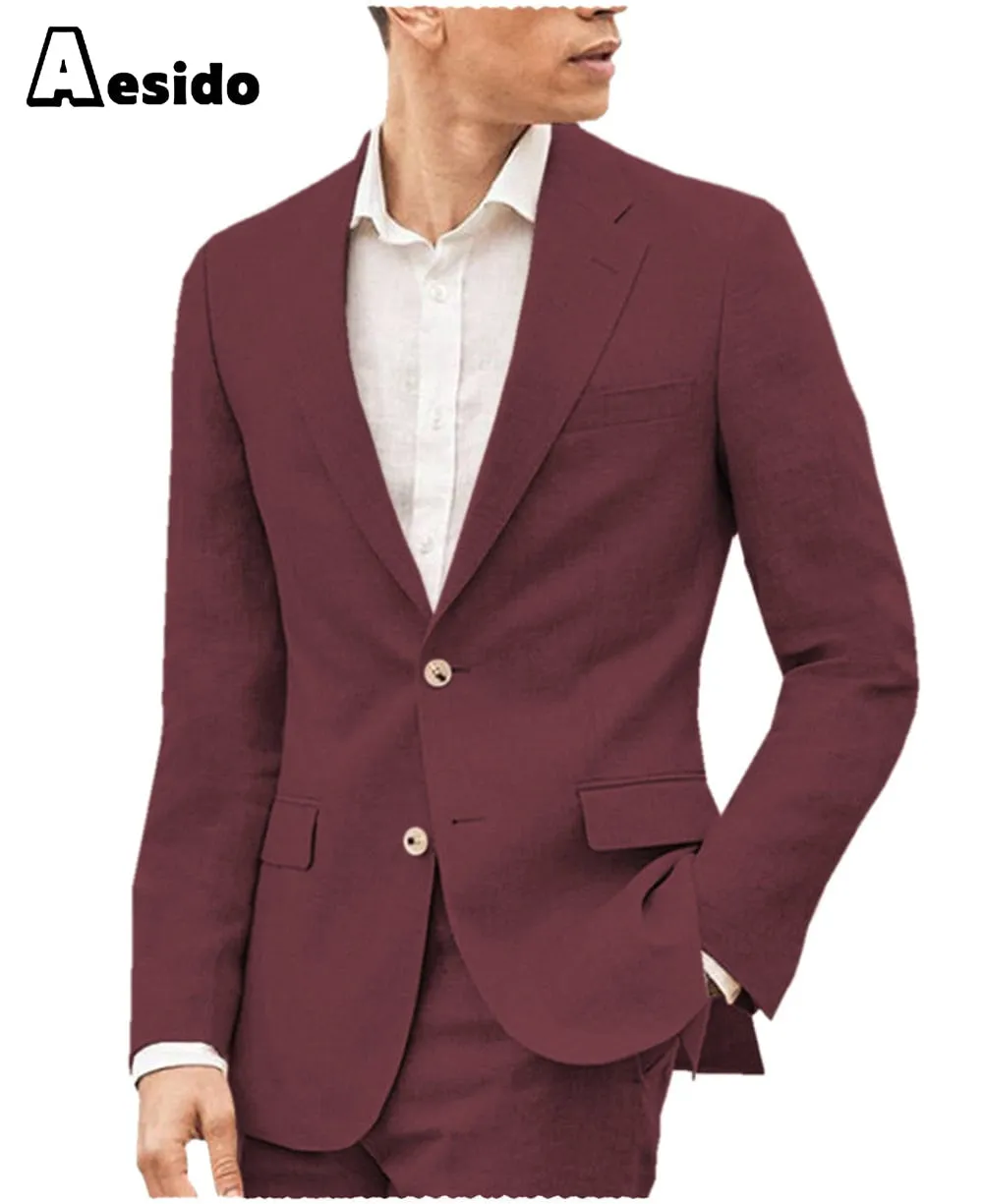 Men's Suit 2 Pieces Double Button Notch Lapel Jacket（Blazer Pants）