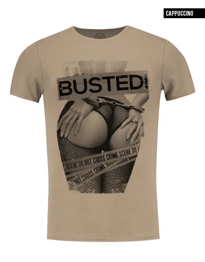 Men's T-shirt "Busted" Bad Girl Graphic Tee / Color Option / MD537