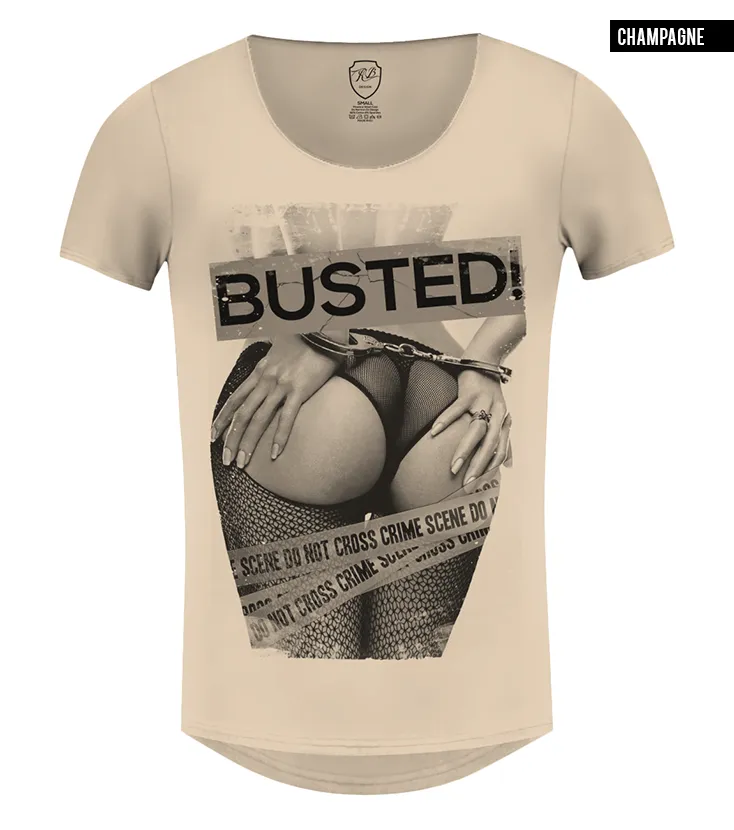 Men's T-shirt "Busted" Bad Girl Graphic Tee / Color Option / MD537