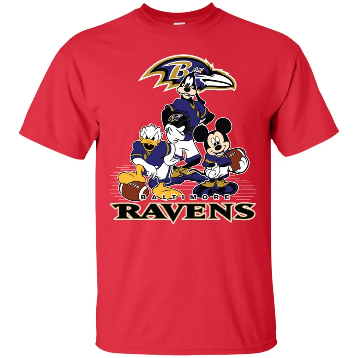 Mickey Mouse Baltimore Ravens American Football Nfl Sports Shirt