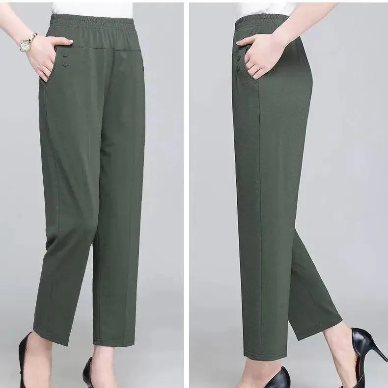 Middle Aged and Senior Flexible Casual Pants