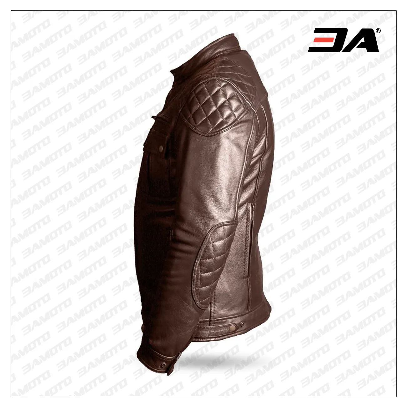 Mirage Motorcycle Leather Jacket Brown