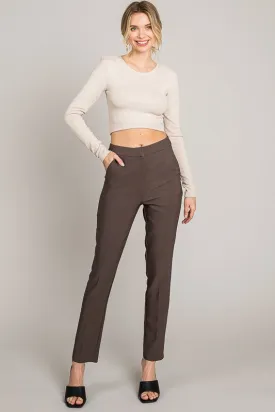 Mocha Basic Long Pants