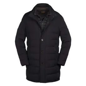 Moorer Dark Blue ‘Calegari’ Down-Filled Padded Coat