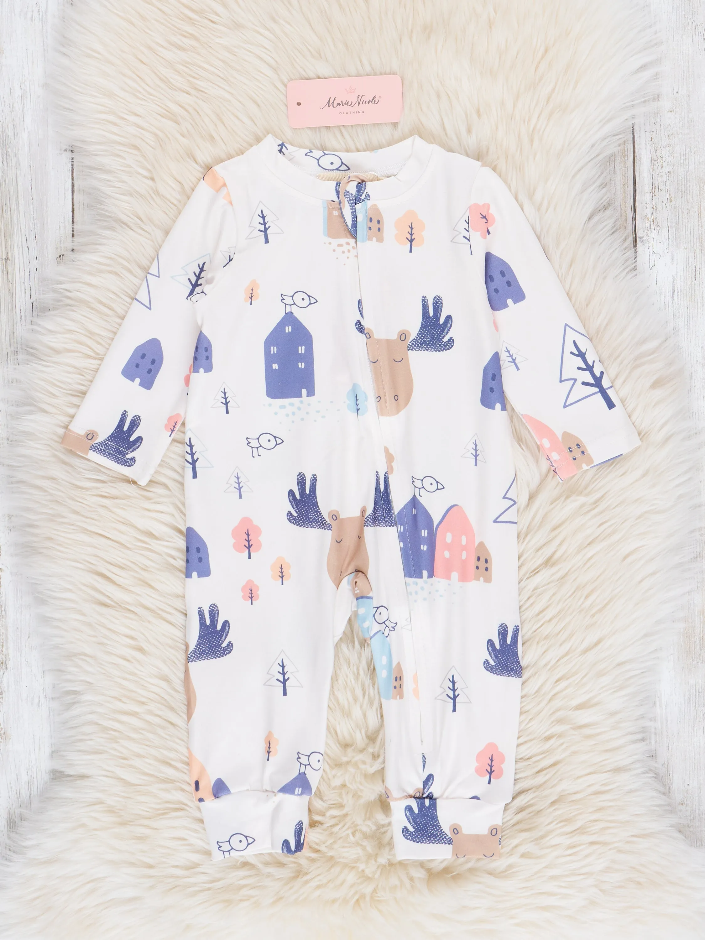 Moose Winter Wonderland Sleeper Pajamas