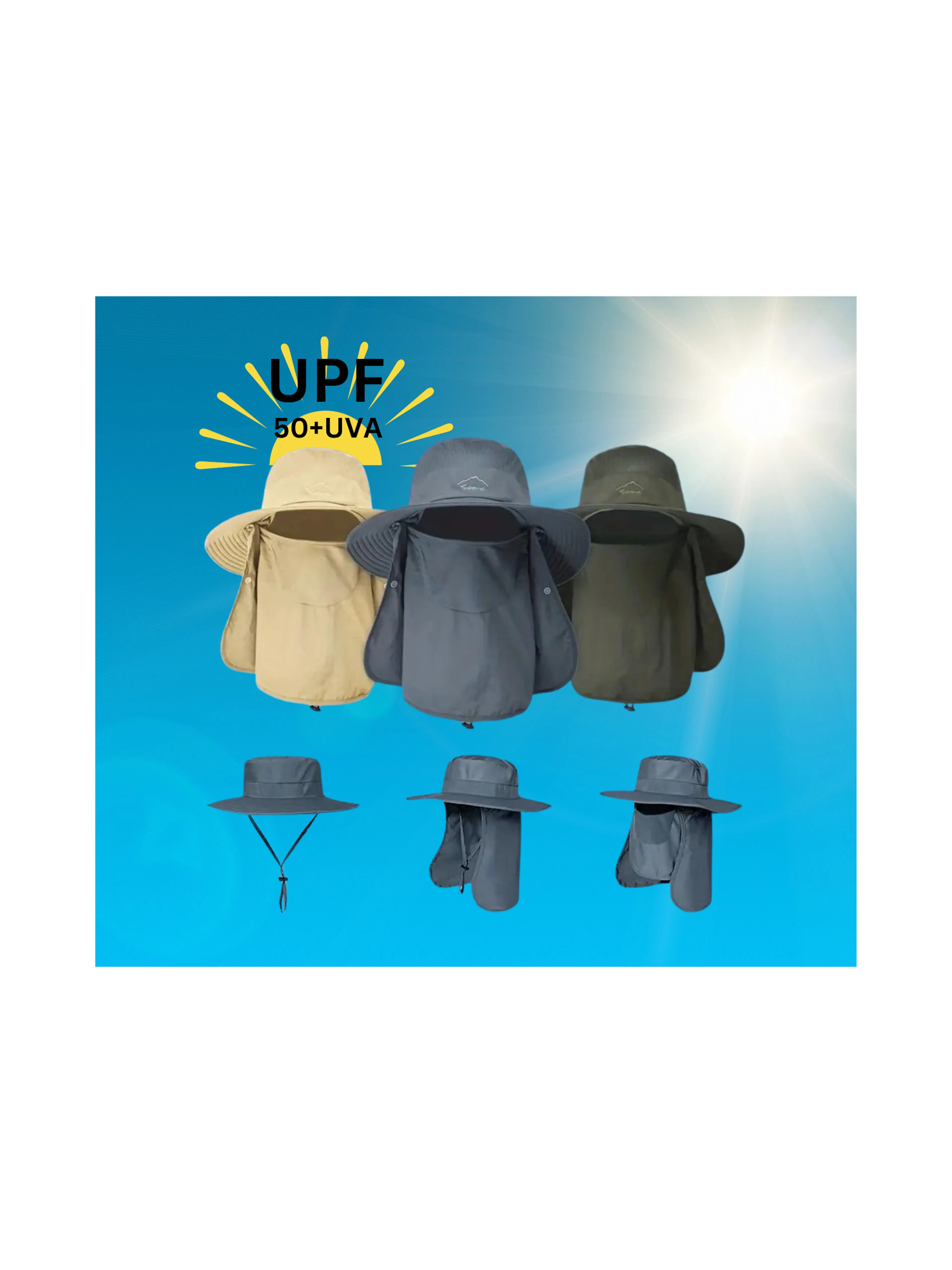 Multipurpose Quick Drying Bucket Hat with 360 Degree Sunshade Protection