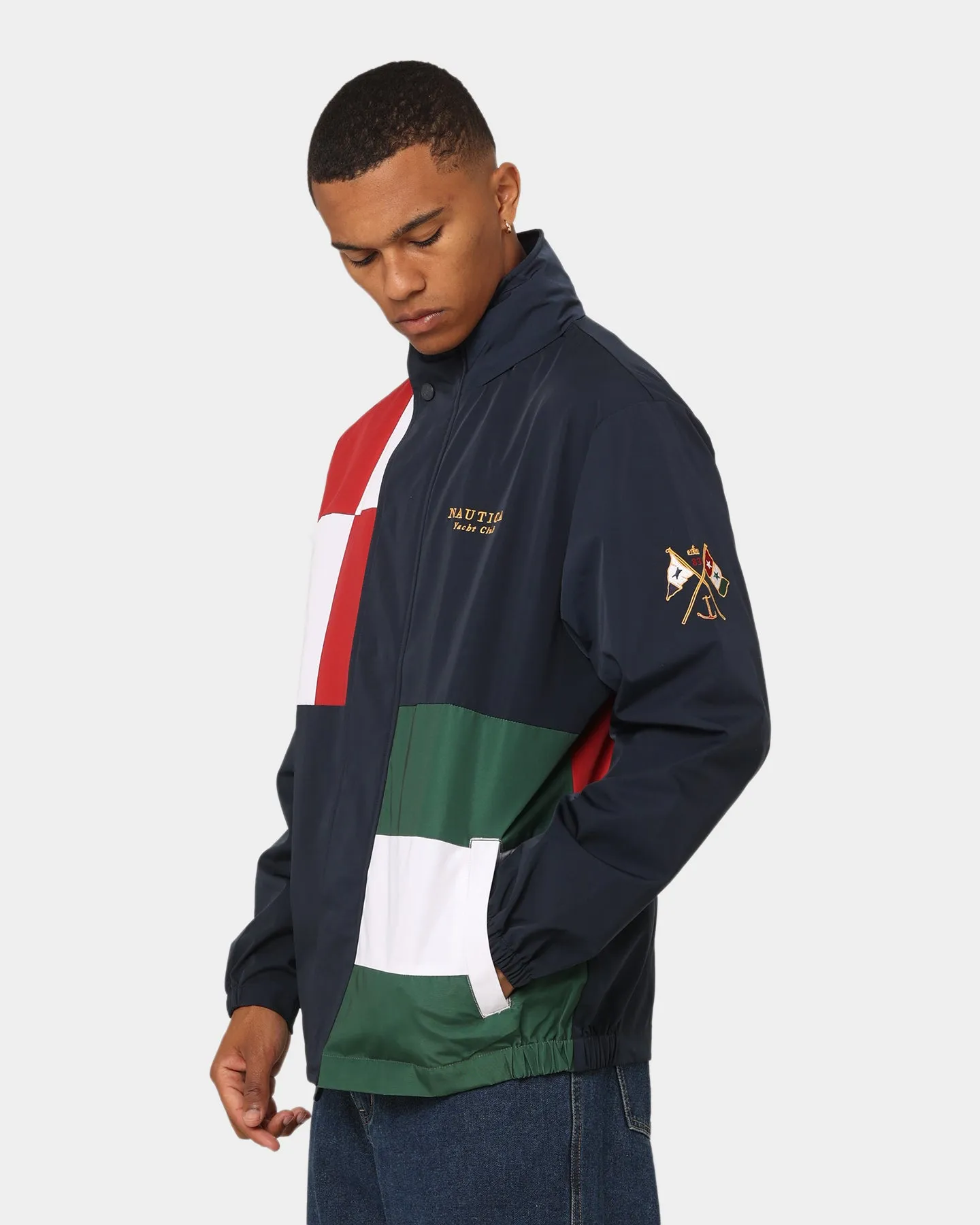 Nautica Crafted Full Zip Jacket 429 Navy