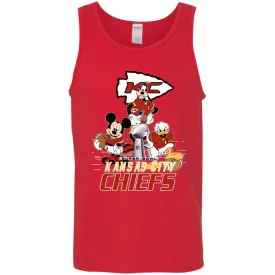 Nfl – Kansas City Chiefs Donald Duck Goofy Mickey Mouse Super Bowl 2019 Football Men Cotton Tank