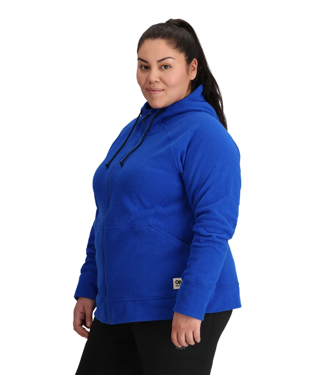 Outdoor Research Mega Trail Mix Womens Plus Size Full Zip Fleece Topaz USA 1X-2X