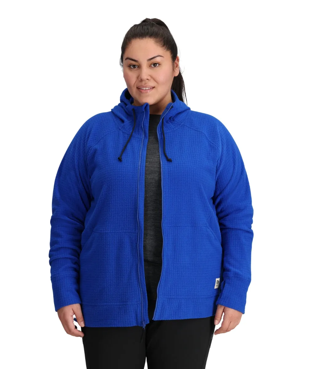 Outdoor Research Mega Trail Mix Womens Plus Size Full Zip Fleece Topaz USA 1X-2X