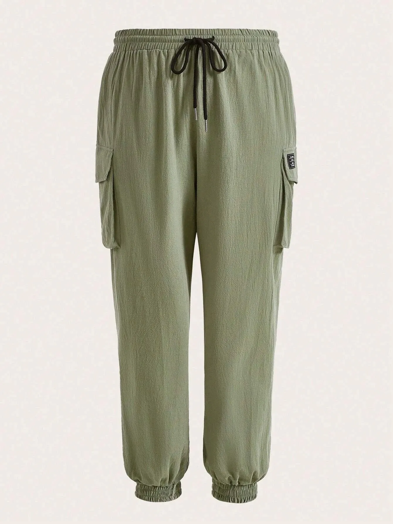 Patched Waist Cargo Pants