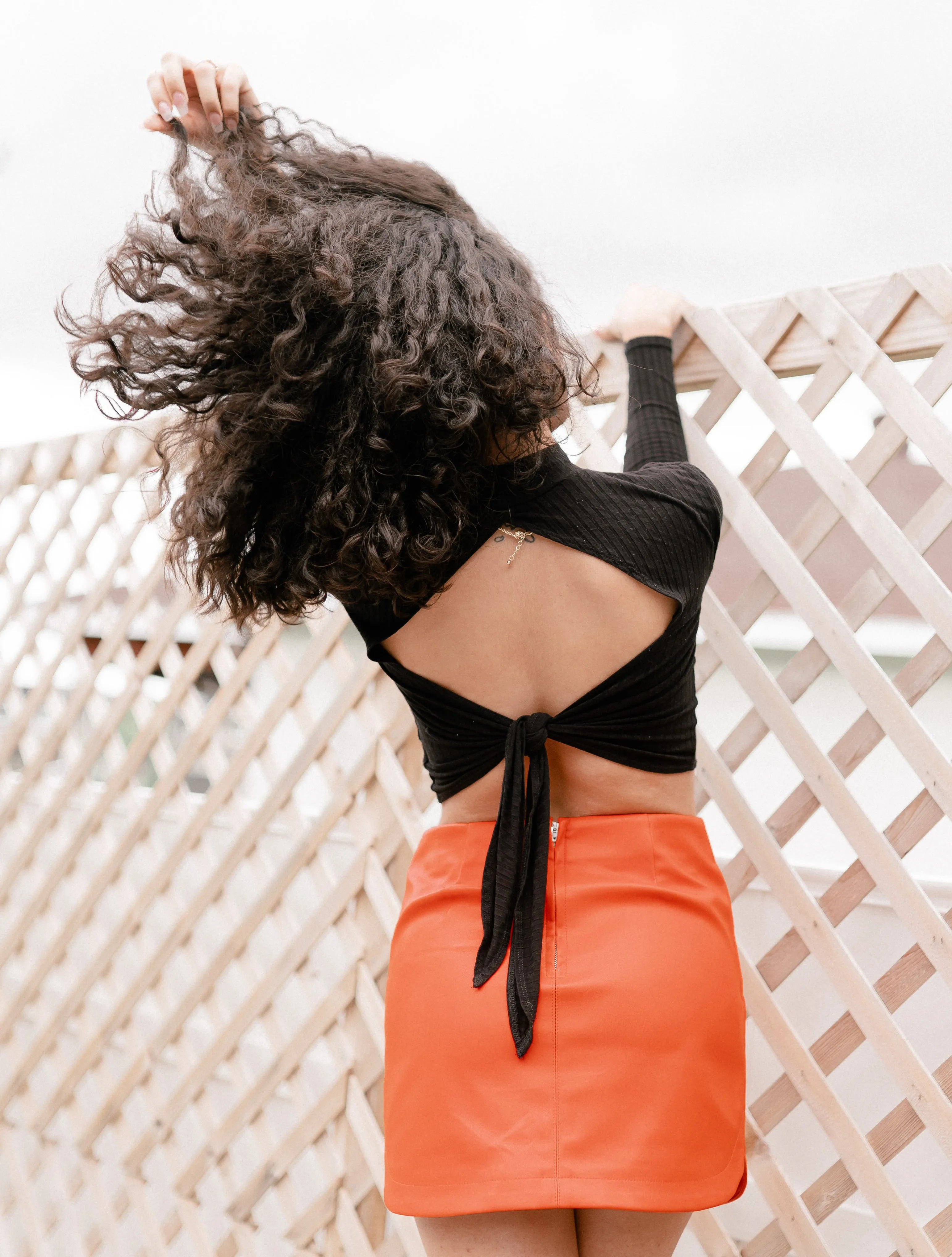 Piper Leather Skirt (Burnt Orange)