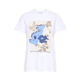 Polly t-shirt optical white/ sand flower print