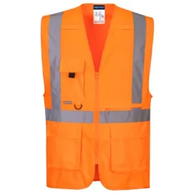 Portwest Hi Vis Executive Zipped Vest With Tablet Pocket-C357